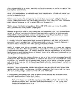 RH - Chancel repair | DOCX