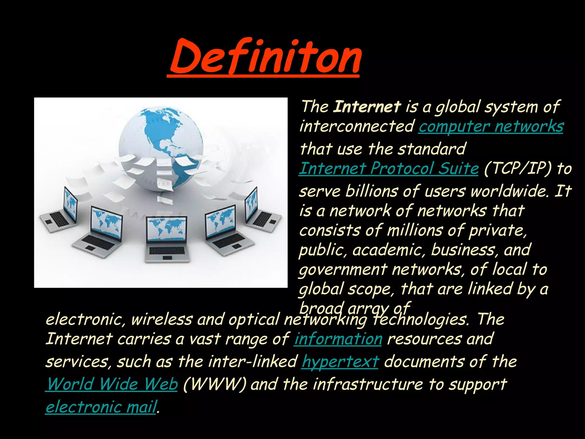 Various Uses of internet | PPT