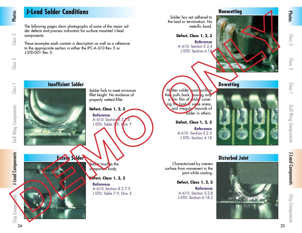 SOLDER FILLET STANDARDS DEMO BOOKLET DEFINITIONS