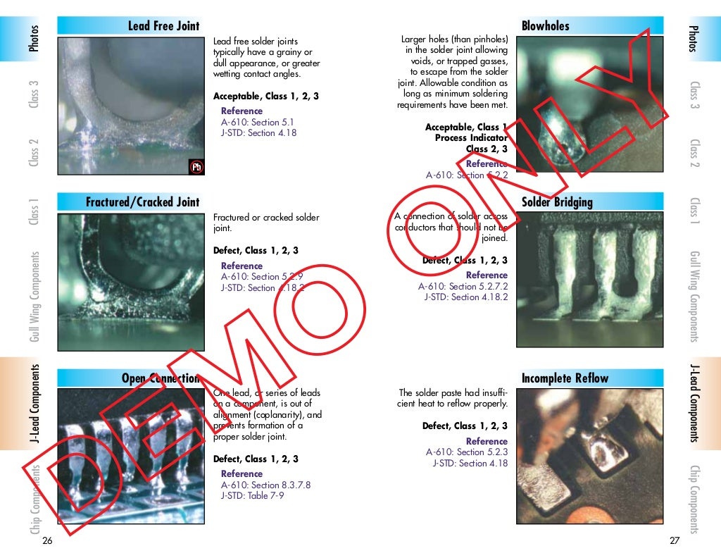 SOLDER FILLET STANDARDS DEMO BOOKLET DEFINITIONS