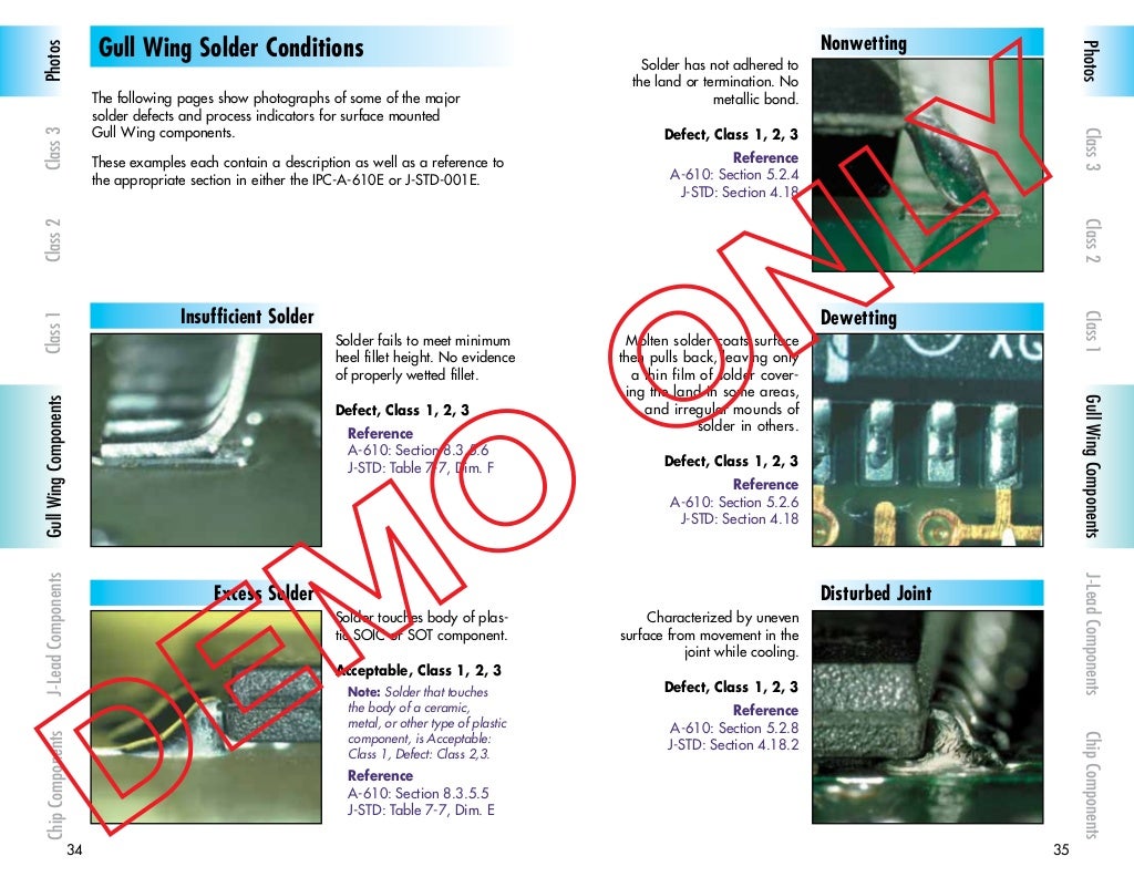 SOLDER FILLET STANDARDS DEMO BOOKLET DEFINITIONS