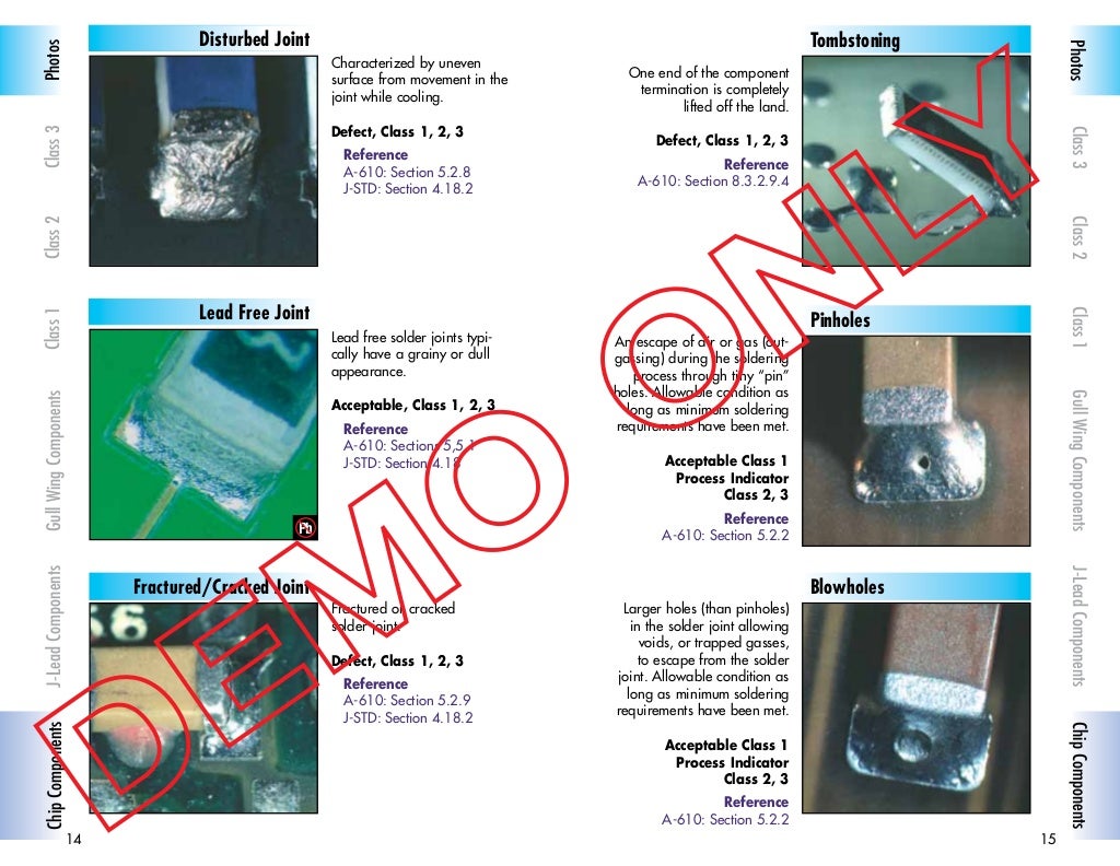 SOLDER FILLET STANDARDS DEMO BOOKLET DEFINITIONS