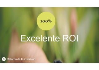 Excelente ROI
100%
6 Retorno de la inversión
 