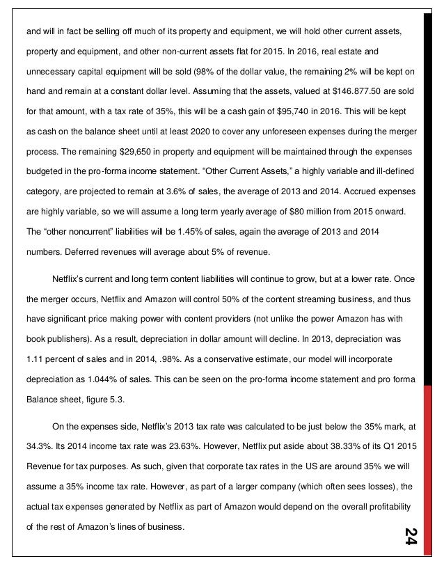netflix final draft netflix balance sheet