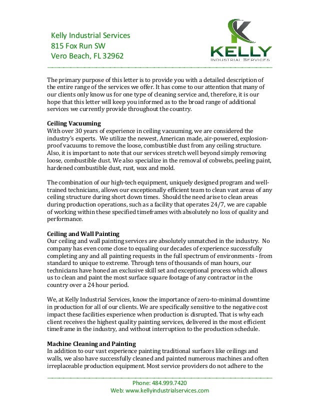 General Services Letter