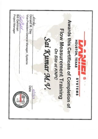 Daniel Certificate