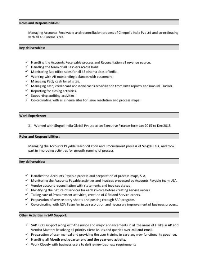 process reconciliation resume Rahul Behera Resume