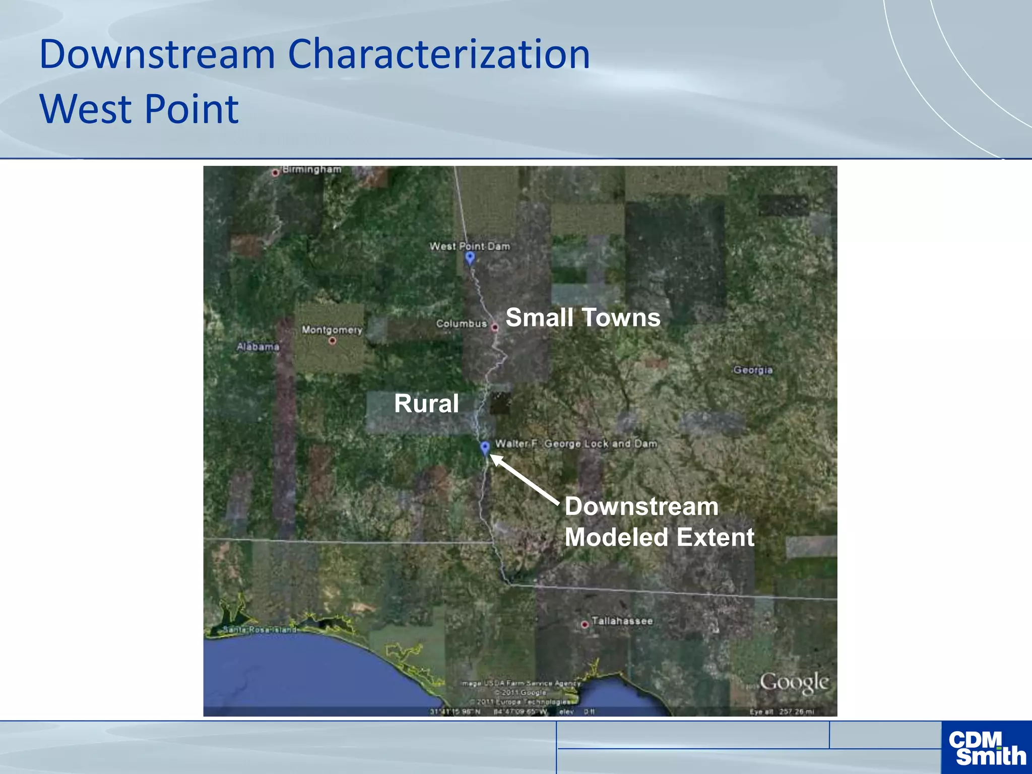 Downstream Characterization
West Point
Rural
Small Towns
Downstream
Modeled Extent
 
