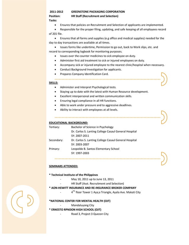 Cv mikaelacatimbang pdf