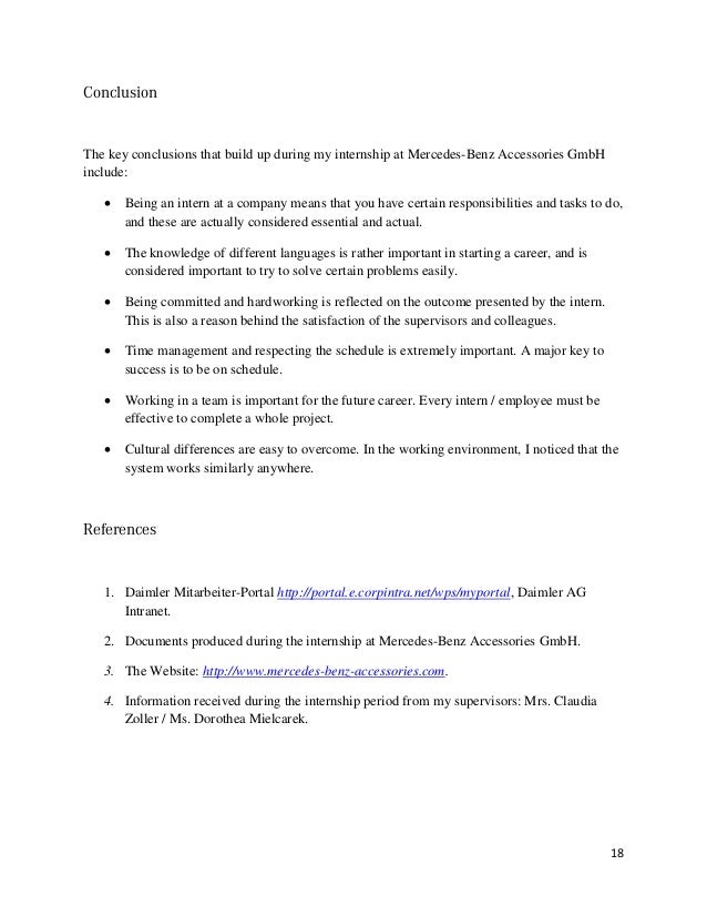 Internship Report Mercedes Benz Accessories Gmbh