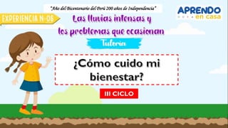 “Año del Bicentenario del Perú 200 años de Independencia”
III CICLO
 