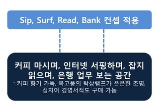 : 커피 향기 가득, 복고풍의 탁상램프가 은은한 조명,
심지어 경영서적도 구매 가능
: 커피 향기 가득, 복고풍의 탁상램프가 은은한 조명,
심지어 경영서적도 구매 가능
 