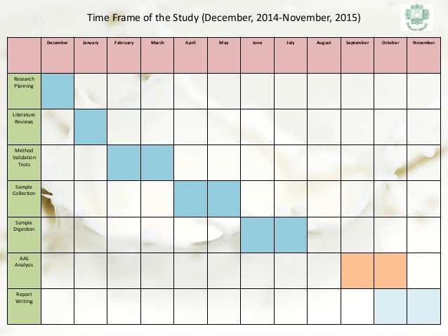proposal presentation sample time frame