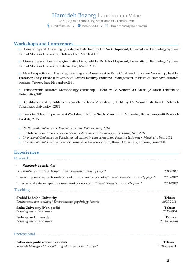 Cv for european universities picture