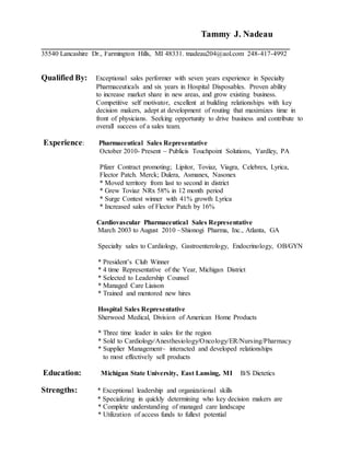 TammyNadeauResume_2016 | DOCX