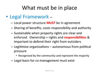 Co management for sustainable development | PDF