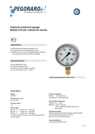 Prova Pressione Manometro Idraulico Riempito Di Glicerina 63mm - Connessione 1/4 BSP, Varie Scale PSI/bar, Marca Kinstrumentation Manometro Pressione Olio Acqua - Foto 12