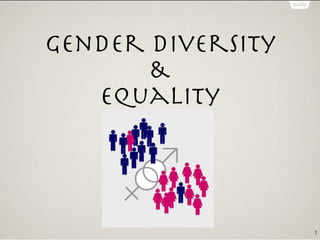 Gender Diversity
& 

Equality
1
 