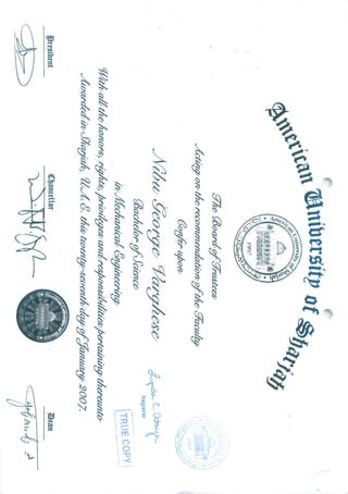 B.Sc Certificate copy