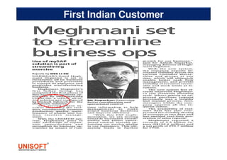 First Indian Customer
 