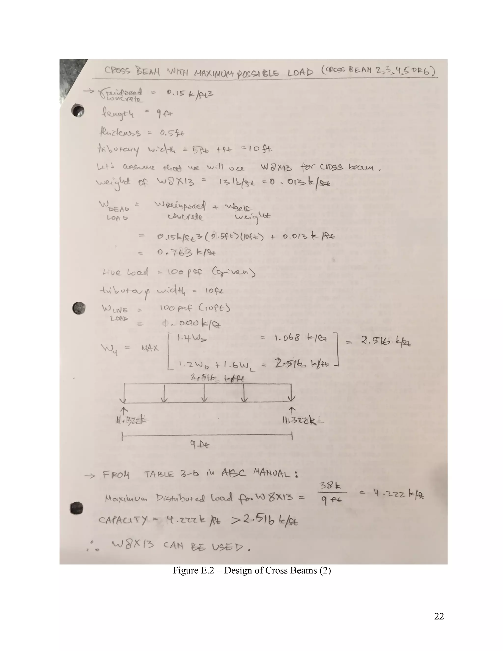 22
Figure E.2 – Design of Cross Beams (2)
 