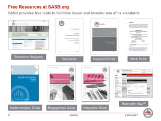 Sasb Standards.pdf SASB 101 January, 2016 | PPTX