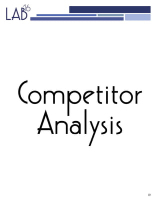 10
Competitor
Analysis
 