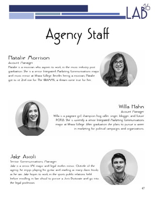 47
Agency Staff
 
