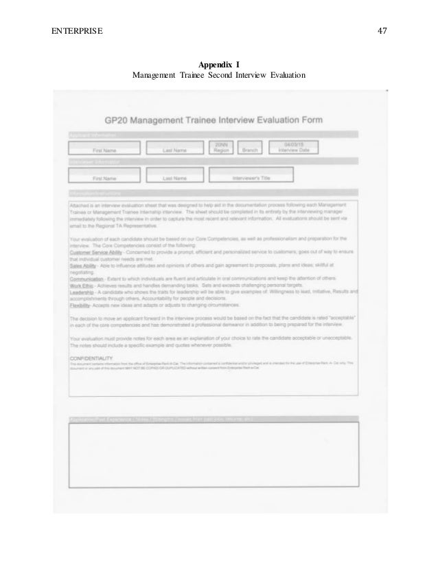 enterprise management trainee