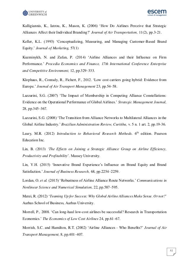 Air transport management thesis