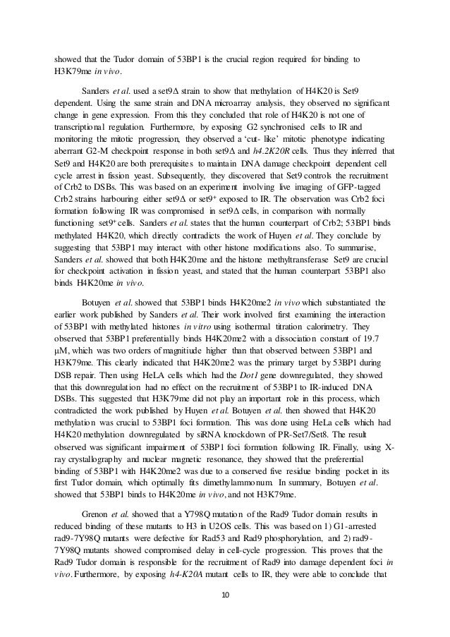 Shane Browne Molecular Biology Thesis