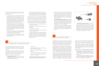 Experiencias de aplicación
de métodos de medición directa de la
satisfacción de los clientes
CAJA MADRID

En la fase de diseño y validación de todas las mediciones
de calidad de Caja Madrid se tienen en cuenta los
siguientes aspectos:
1. Atributos que los clientes han identificado
previamente como críticos para su relación con una
entidad financiera. Este es, evidentemente, el origen
del contenido del cuestionario (o guión de trabajo, en
su caso) que se empleará como herramienta básica de
recogida de información. Esto se suele llevar a cabo
mediante entrevistas cualitativas en profundidad o focus
group, dependiendo del tipo de público objetivo.
2. Necesidad de información de los clientes internos.
Es importante garantizar que la recogida de datos que
vamos a realizar también responde a las necesidades
de información de las agrupaciones organizativas de
la entidad, ya que utilizarán los resultados como fuente
de información básica para el desarrollo y la mejora
del servicio al cliente.
3. Revisión de todos los procesos y procedimientos
que intervienen en la medición, bajo la perspectiva de
las recomendaciones del modelo EFQM.
4. Benchmarking del proceso de medición con otras
empresas reconocidas por sus prácticas en materia de
calidad de servicio.

3

5. Las empresas especializadas dedicadas a la
realización de mediciones y consultorías específicas en
materia de calidad de servicio revisan conjuntamente
con Caja Madrid todo el proceso para su ajuste final.
En el sistema que nos ocupa, se utilizan encuestas
telefónicas asistidas por ordenador para obtener
información de todas y cada una de las oficinas, lo que
permite una revisión detallada de la calidad del proceso.
Una vez decidida la metodología a utilizar, y teniendo en
cuenta en cada fase todos los aspectos mencionados, se
pasa al diseño físico del cuestionario con los siguientes pasos:
· Redacción de la pregunta del cuestionario asociada
a cada atributo de interés.
· Definición de la escala de medición de cada una de
las preguntas.
· Codificación del cuestionario.
· Incorporación del cuestionario en la herramienta
informática (programación).
· Validación del cuestionario en el programa informático
de soporte (incluye prueba piloto para comprobar la
comprensión del mismo, una adecuada escala de
valoración, el funcionamiento correcto de los filtros
establecidos, la correcta codificación en los ficheros
de almacenamiento…).

A continuación, se realiza el diseño del plan teniendo en
cuenta el objetivo principal de la medición y el colectivo
de clientes a los que se va a dirigir, el segmento al que
pertenecen y las características de los mismos.
Para esto se desarrollan las siguientes fases:
· Identificación del universo (los clientes a los que se
va a dirigir el plan). En el caso que nos ocupa se trabaja
con el siguiente perfil del cliente:

· Selección de la muestra por centro: para la obtención
de la muestra se realiza un muestreo aleatorio simple
dentro de cada estrato fijado (oficina), de manera que
dicha muestra sea lo suficientemente amplia como para
garantizar la efectividad del trabajo de campo y el
cumplimiento de las cuotas establecidas.
La selección de la muestra se realiza mediante procesos
informáticos estandarizados, previamente validados y
revisados, que facilitan la información siempre con la
misma estructura, simplificando el trabajo posterior con
los datos.

4

- Personas físicas.
- Con edades comprendidas entre un máximo y un
mínimo establecido previamente.
- Que visiten la oficina al menos una vez cada
dos meses.
- Que no hayan sido encuestados en el último año.
- Que no hayan manifestado expresamente que
no quieren ser encuestados.
· Selección del tamaño muestral por centro: para
cada una de las oficinas se mantienen cuotas por sexo

· Implicaciones del plan de muestreo: la realización
de 70 encuestas por oficina hace que los datos
agregados que se obtienen en cada uno los niveles
jerárquicos superiores (direcciones de zona, direcciones
de negocio o total entidad) deban calcularse
ponderados, considerando el número de clientes que
tiene cada oficina y, por tanto, el peso de la misma en
la agrupación organizativa de nivel superior.

RECOGIDA DE DATOS

La recogida de datos es, dentro de todo el proceso de
medición, uno de los apartados con mayor relevancia.
Mediante estas entrevistas se establece un canal más de
comunicación con los clientes, en el que estos expresan
sus percepciones y expectativas del servicio recibido.

DISEÑO DEL PLAN DE MUESTREO

Previo al diseño del plan de muestreo se efectúa un análisis
de la base de clientes de la entidad en su conjunto y de
cada uno de los centros que van a ser sometidos a
la medición.

y edad. En este caso se llevan a cabo un total de 70
encuestas por oficina, número que se obtuvo teniendo
en cuenta todos los parámetros de fiabilidad y de
representatividad de este estudio y que permitió,
además, desagregar resultados a un segundo nivel,
como el de la satisfacción de los clientes compartidos
con otras entidades.

Es de vital importancia que todo el trabajo de campo se
realice siguiendo unas directrices claras, elaboradas
conjuntamente con todos los agentes implicados y siempre
teniendo en cuenta las características de los clientes a
quien se dirige la investigación. Estas directrices establecen
el marco de todo el proceso de recogida de información
y, por ello, deben estar sistematizadas y estandarizadas.
Durante el proceso de recogida de datos es fundamental
que todas las agrupaciones organizativas relacionadas con
el proceso estén informadas sobre el mismo. Tanto el centro
de atención a clientes como, evidentemente, las oficinas
deben conocer el periodo de realización de las encuestas,
los horarios y su finalidad, con el fin de poder resolver a

los clientes las dudas o consultas que les puedan surgir,
siendo incluso aconsejable la elaboración de un
argumentario para responder a esas posibles consultas.
Para garantizar en la medida de lo posible, la homogeneidad
en la recogida de datos y que se cubran las necesidades
de la entidad, se elabora un documento muy detallado y
preciso de especificaciones técnicas con los requisitos que
deben cumplirse.
A modo de ejemplo, se detallan algunos de los aspectos que
se incluyen en un documento de especificaciones técnicas:
· Metodología de recogida de información: se
especifican todas las pautas a seguir en las entrevistas
que se realizan telefónicamente y asistidas
por ordenador.
· Control y supervisión del trabajo de campo: el
personal de Caja Madrid responsable del control
realizará la supervisión del trabajo de campo.

95

 