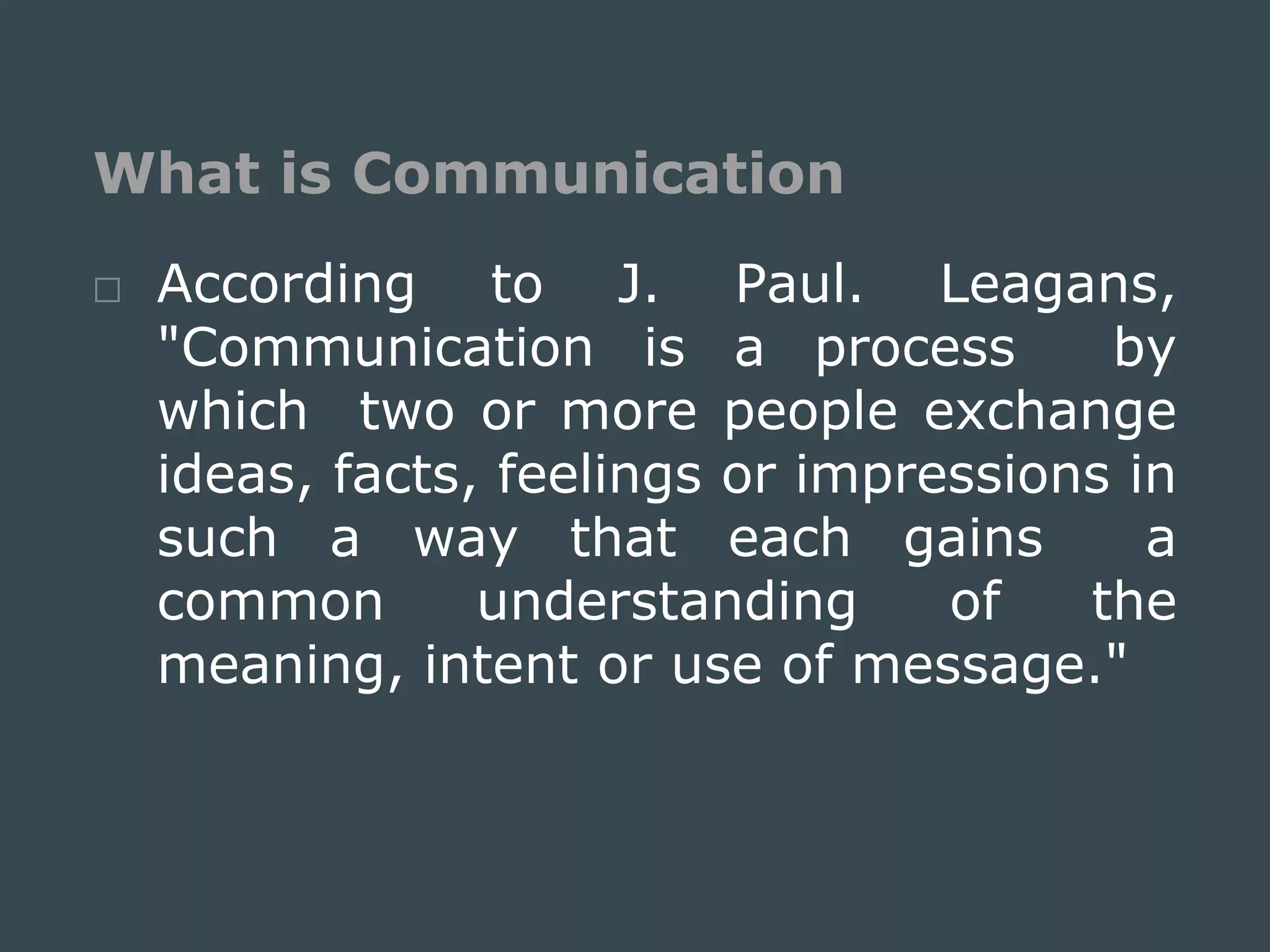 Communication process | PPTX