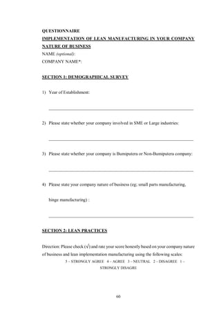 Pilot Study on Lean Manufacturing Implementation | PDF