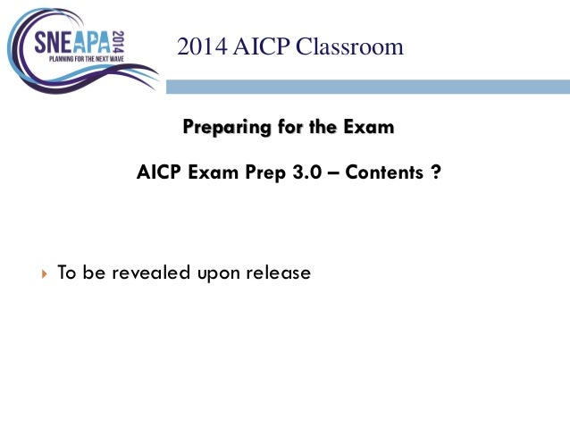 AICP Vorbereitung