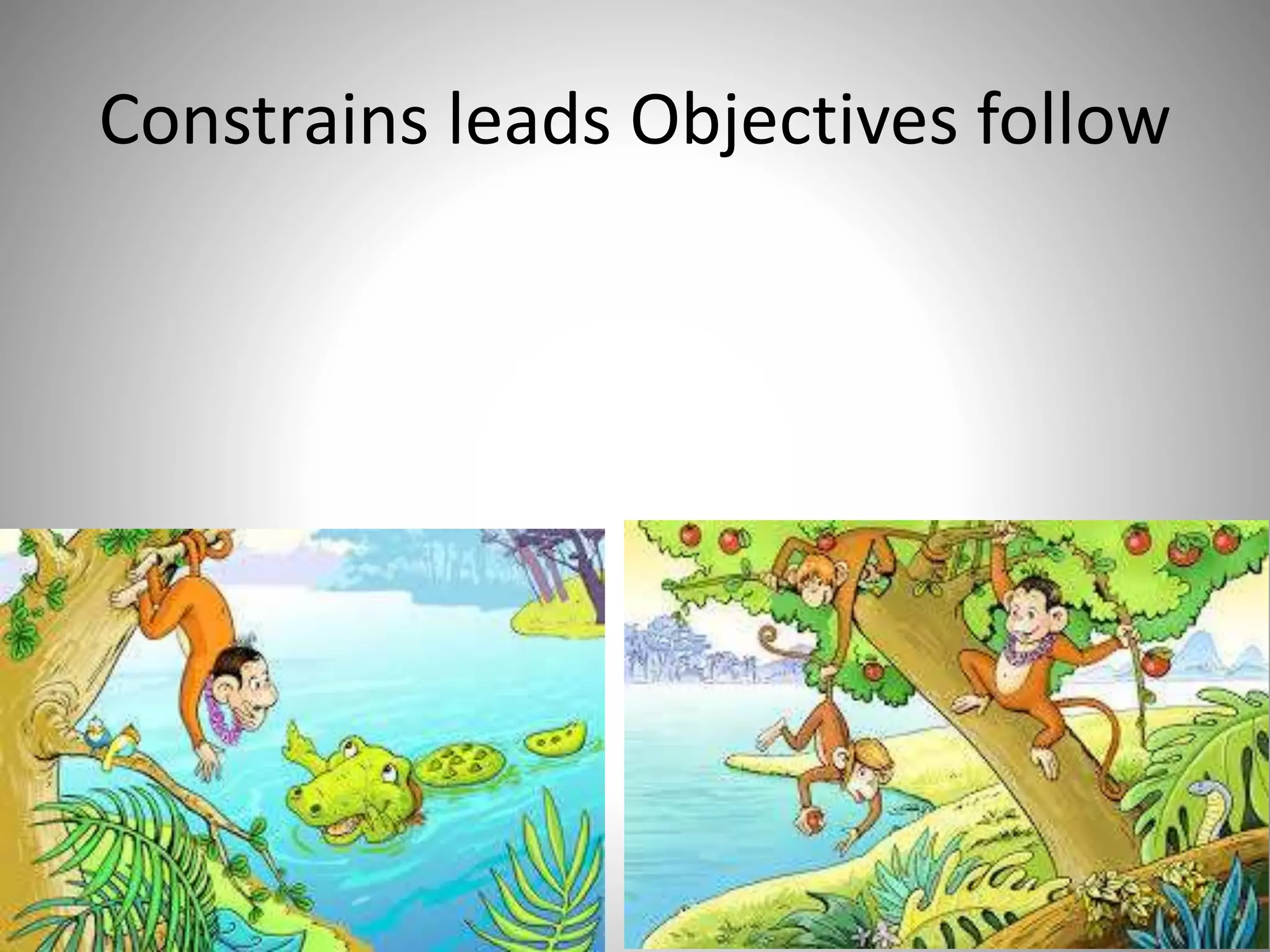 Constrains leads Objectives follow
 