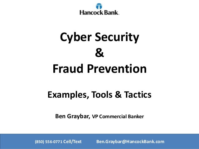 Cyber Security And Fraud Prevention Tools Tactics