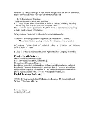 C.V. (Ali Zabihollah zadeh) | PDF