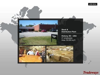Stock &
Distribution Plant
Hickory, NC - USA
21 employees
Area: 50,000 sq ft
 