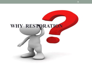 WHY RESTORATION
8
 