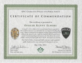UNCC Police Commendation 06042015
