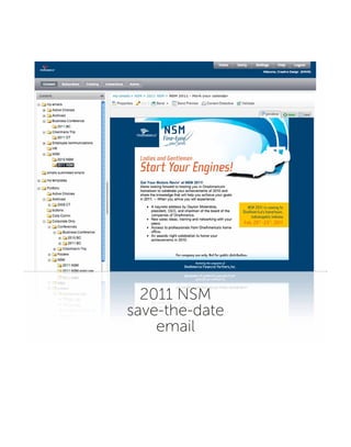 2011 NSM
save-the-date
email
 