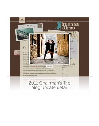 2011 Chairman’s Trip
blog update detail
 