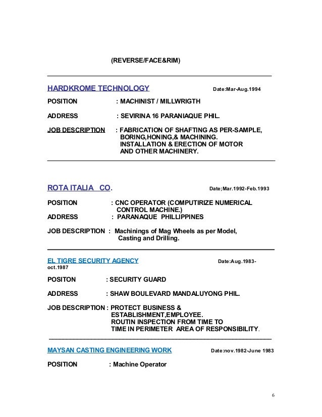 Rigger Job Description Resume Rigger Job Description Resume
