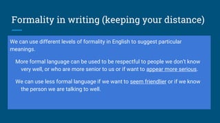 Writing formalinformalemails lv | PPT