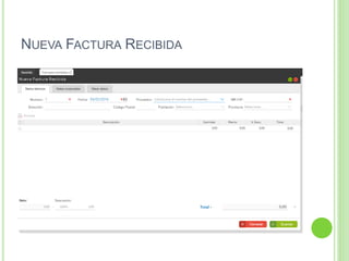 NUEVA FACTURA RECIBIDA
 