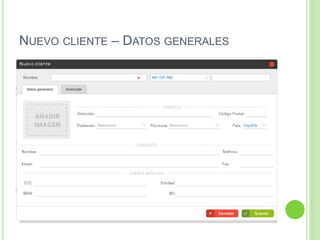 NUEVO CLIENTE – DATOS GENERALES
 