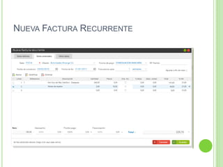 NUEVA FACTURA RECURRENTE
 