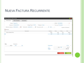 NUEVA FACTURA RECURRENTE
 