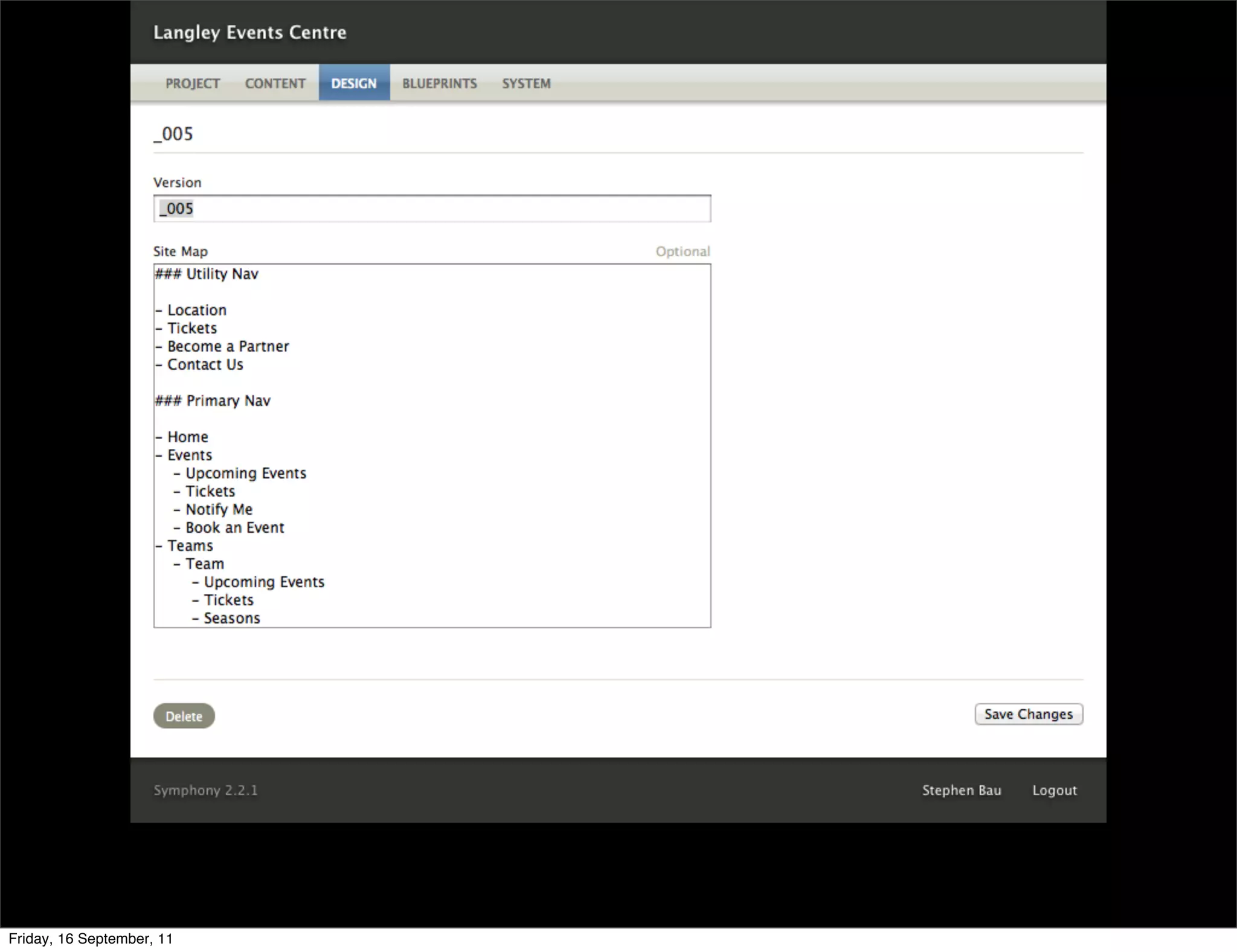 Friday, 16 September, 11
 